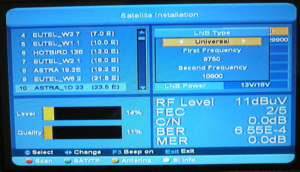 Nastavení satelitu astra 23,5 skylink